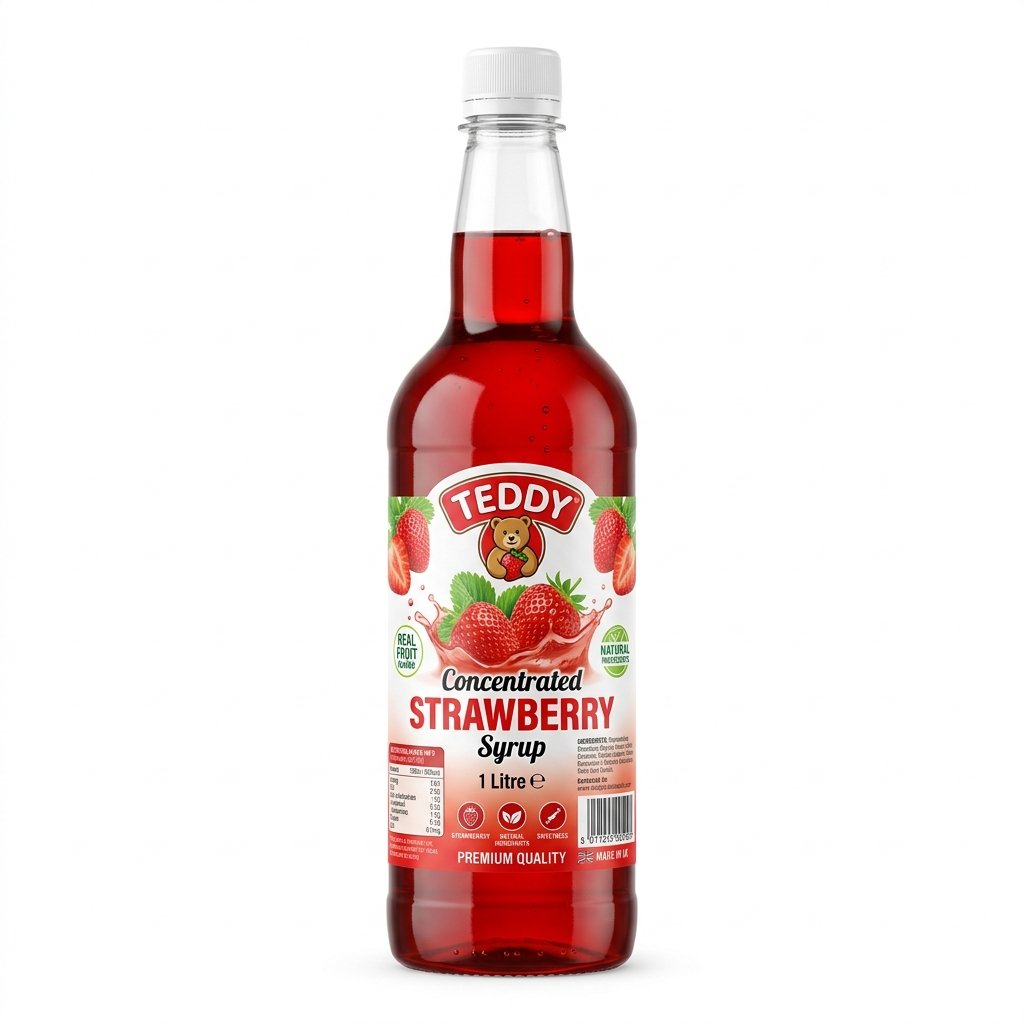 Concentrated STRAWBERRY TEDDY Syrup 1L